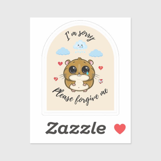 Adesivo Desculpe, por favor me perdoe. (Folha)