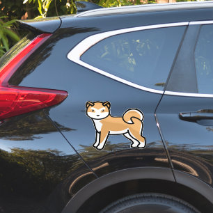 Adesivo desenho animado de shiba inu