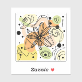 Adesivo Desenho Colorido de Abstrato