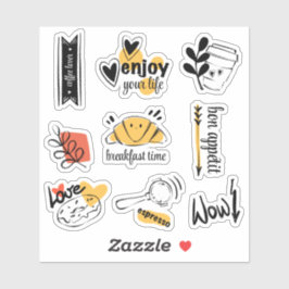 Adesivo Desenho da Tinta do Café Lover