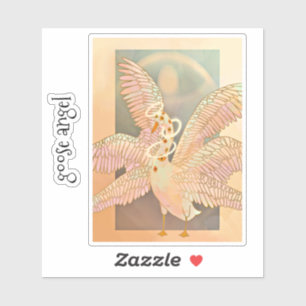 Adesivo Desenho De Anjo De Ganso Com Asas