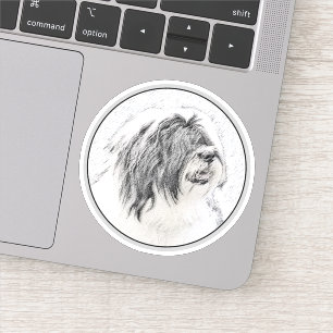Adesivo Desenho de Bearded Collie - Arte Original de Cacho