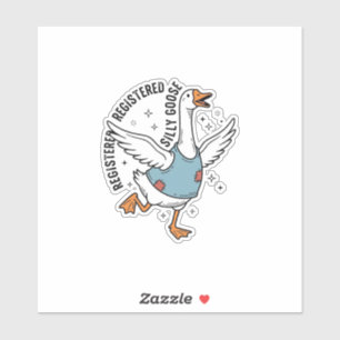 Adesivo Desenho de Camisa Vetorial Vintage Silly Goose Reg