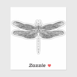 Adesivo Desenho de Dragonfly elegante