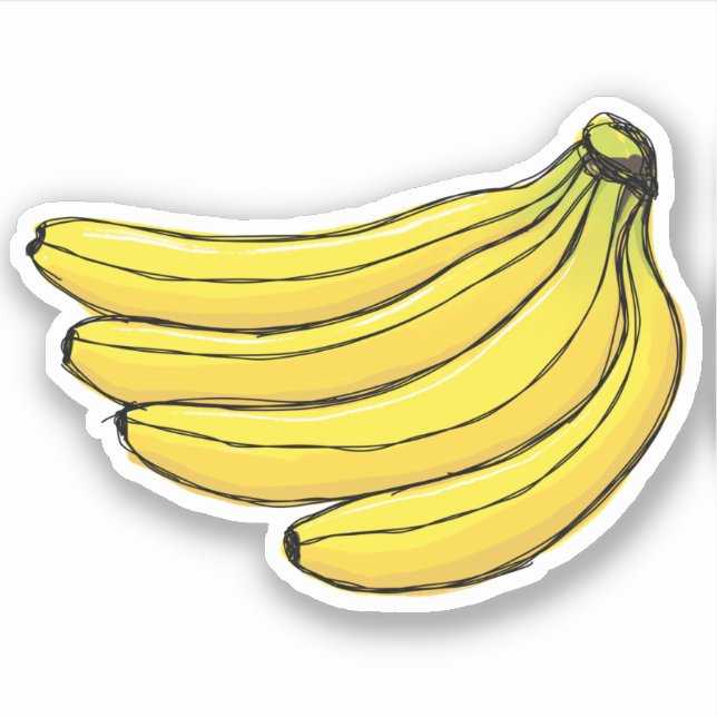 Adesivo Desenho de rabo de banana (Frente)