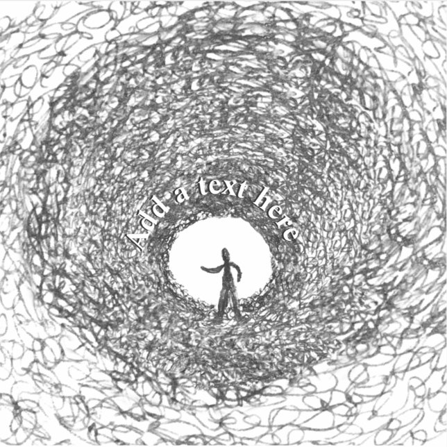 Adesivo Desenho do túnel escuro (Frente)