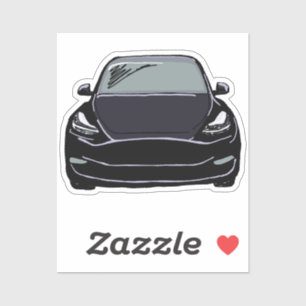 Adesivo Desenho do veículo elétrico a preto SUV