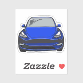 Adesivo Desenho do veículo elétrico azul SUV