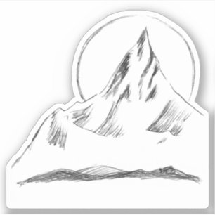 Adesivo Desenho dos Picos das Montanhas