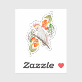 Adesivo Desenho em aquarela de um papagaio-católico