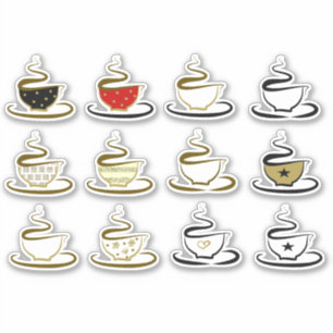 Adesivo Desenho em café quente