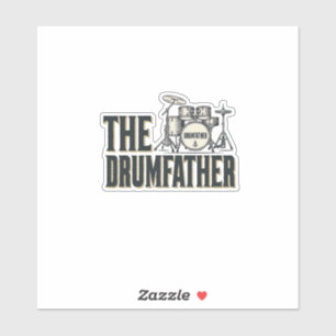 Adesivo Desenho Vetorial de Citação de Baterista Drumfathe