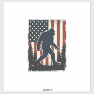 Adesivo Desenho Vetorial Floresta da Bandeira Americana Bi