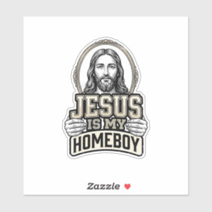 Adesivo Desenho Vetorial Gravado Vintage Jesus É Meu Amigo