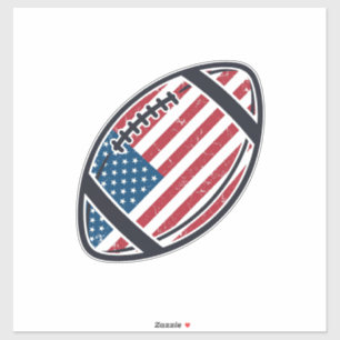 Adesivo Desenho Vetorial Vintage de Futebol Americano Patr