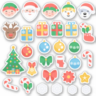 Adesivo Desenhos animados alegres do Natal