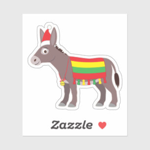 Adesivo Desenhos animados do Burro do Natal