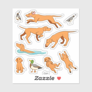 Adesivo Desenhos Estrilizados de Vizslas