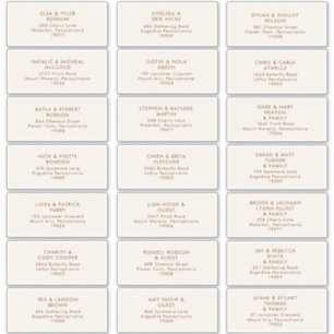 Adesivo Deserto Simples   Rótulos de endereço branco natur