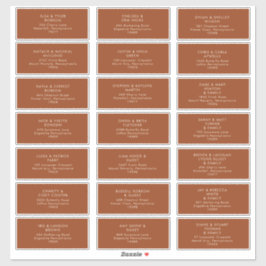 Adesivo Deserto Simples | Rótulos de endereço Terracotta