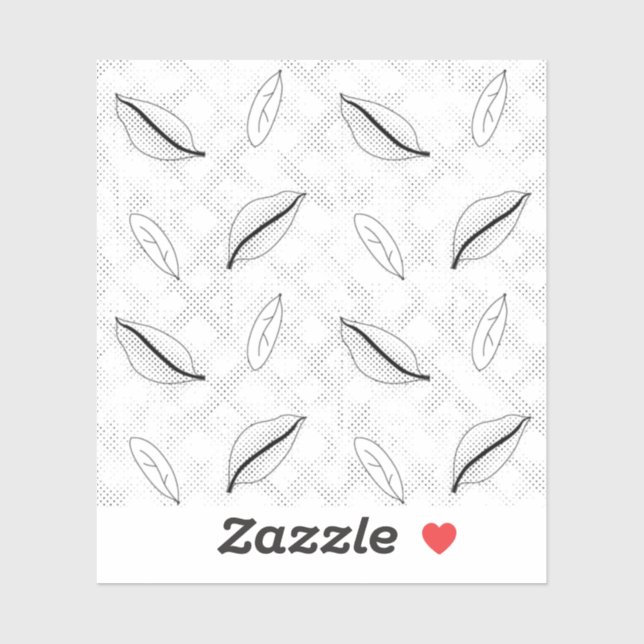 Adesivo design 1103 da família de algas (Folha)