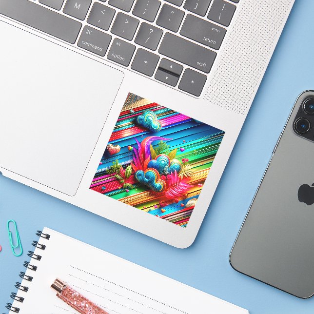 Adesivo Design abstrato (Notebook com iPhone)