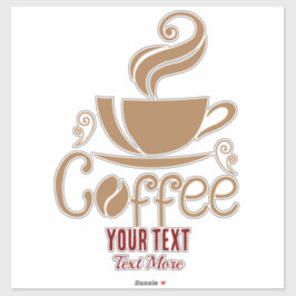 Adesivo Design Amante de Café – Gráfico Minimalista de Xíc