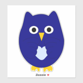 Adesivo Design da Coruja Azul
