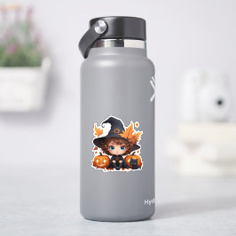 Adesivo design de abóbora de bruxa-de-bruxa-sanduíche