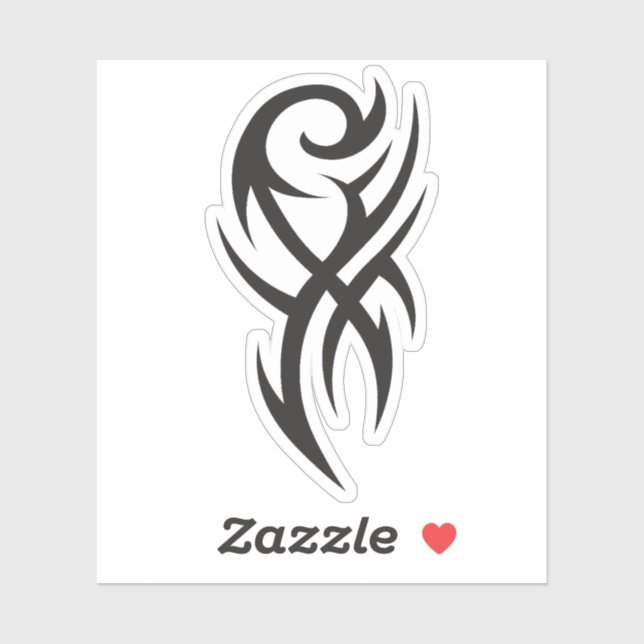 Adesivo Design de arte de linha inspirado em tatuagem clás (Folha)