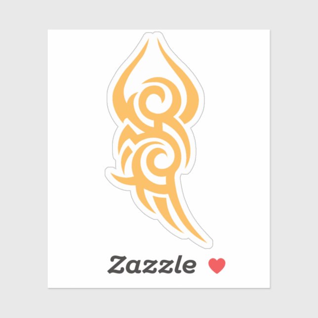 Adesivo Design de arte de linha inspirado em tatuagem clás (Folha)