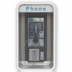 Adesivo Design de Cabine Telefônica Antiga, Arte de Cabine