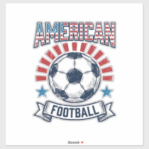 Adesivo Design de Camisa de Bola de Futebol Americano Vint