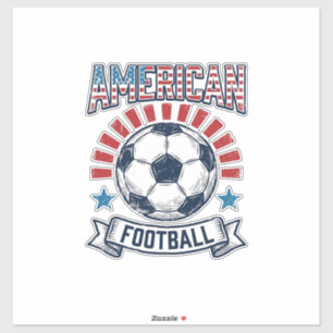 Adesivo Design de Camisa de Bola de Futebol Americano Vint