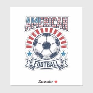 Adesivo Design de Camisa de Bola de Futebol Americano Vint