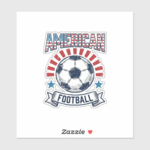Adesivo Design de Camisa de Bola de Futebol Americano Vint