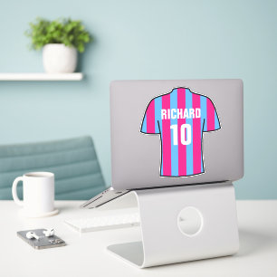 Adesivo Design de camisa de futebol em Claret e azul. Vinh