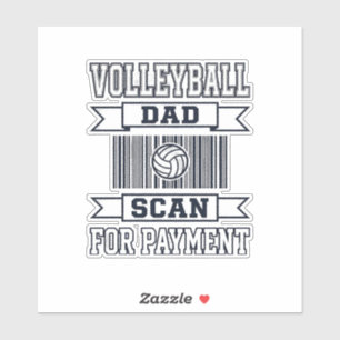Adesivo Design de camiseta engraçado para pai de vôlei Sca