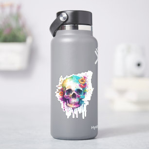 Adesivo Design de crânio com placas coloridas