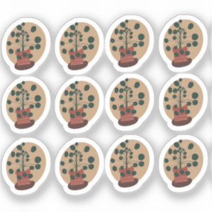 Adesivo Design de Desenho de Planta Peperomia