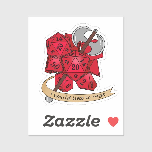 Adesivo Design de Dice Barbary (Folha)