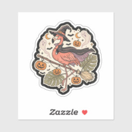 Adesivo Design de Flamingo Assustador Vintage para Hallowe