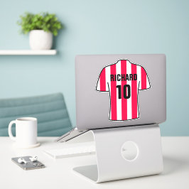 Adesivo Design de futebol em Red & White Stripes Stick