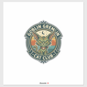 Adesivo Design de Gatinho Fofo de Gremelin Goblin - Gremel