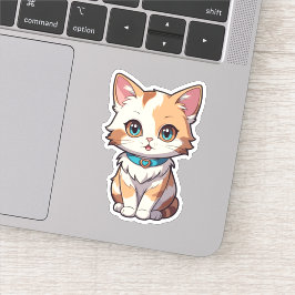 Adesivo Design de Gato Encantadoramente Bonito