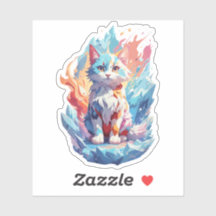 Design de Gato Fantasia Cristal Fofo