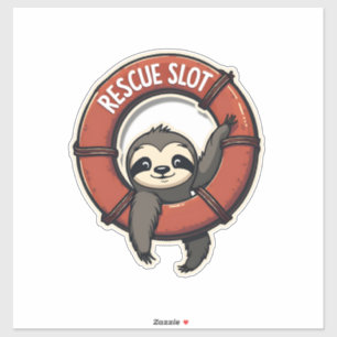 Adesivo Design de Humor Retro Resgate de Preguiça Divertid
