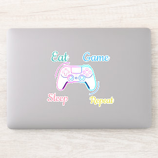 Adesivo design de jogos neon personalizável