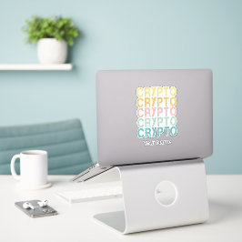 Adesivo Design De Letra Retro De Criptomoeda