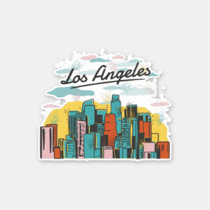 Adesivo Design de linha do horizonte de Los Angeles